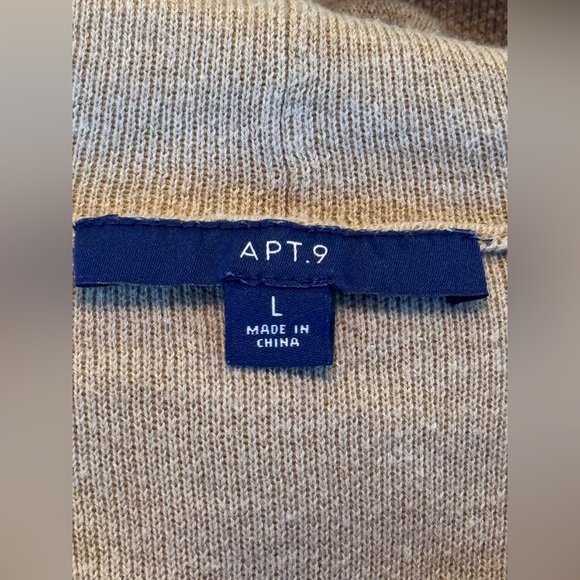 Apt. 9 Women's Light Tan Striped Cardigan large - Picture 5 of 6